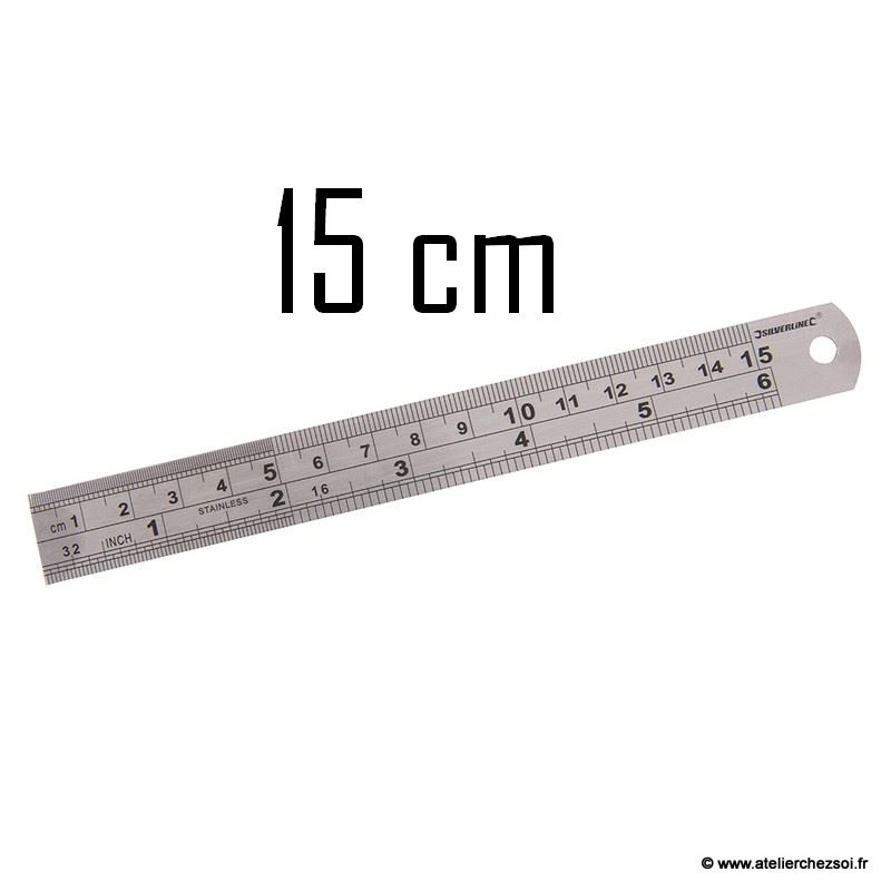 Réglet 2 faces inox semi rigide Wonday 30 cm sur