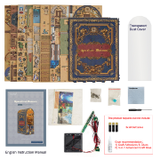 Kit Maquette Book Nook Musée Espace -temps 26.3x9.8x19 cm TQ133 Serre-livres Spacetime Museum Miniature 3D