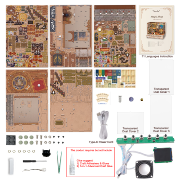 Kit Maquette Sonore La Boutique de Magie 18x14.5x15.4 cm TQ403 6 Effets sonores House Magic Shop Miniature 3D