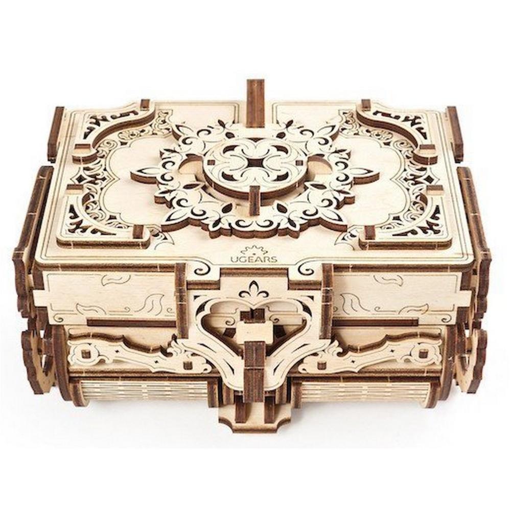 Ugears Maquette Bois Coffre Antique 28cm Puzzle 3D