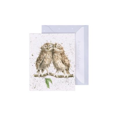 Carte miniature 2 Chouettes 9x7 cm Wrendale