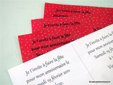 Tuto DIY Fiche Fabriquer faire-part papier déco - impression