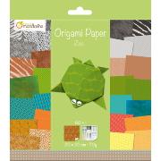 Papier Origami 60 feuilles 20x20cm Motifs Zoo Pelage Animaux Avenue Mandarine