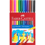 Feutres pointe moyenne Pochette 12 couleurs Faber Castell