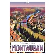 Affiche Montauban Ponts sur le Tarn Poster 30x40 cm Collection 1 Hélidée