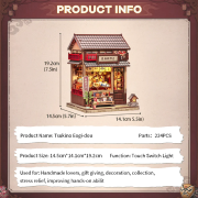 Kit Maquette Boutique Japonaise Eventails Tsukino Eogi Dou 14x14x19 cm CWGC216 Cutebee
