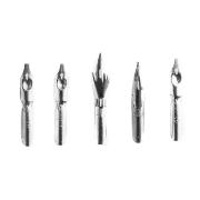 Set Calligraphie Bordeaux Porte-Plume Bois et métal décoré 6 plumes et Encre Dallaiti