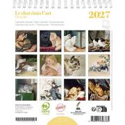Mini-Calendrier Chevalet 2027 Le Chat dans l'Art 12 illustrations 14X16 cm Ed du Désastre