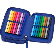 Trousse à 3 compartiments Garnie 3 zips Dinosaure Faber Castell