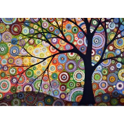Broderie Diamant Arbre de Vie Toile complète tendue sur chassis 40x50 cm Diamants carrés Figure d'Art