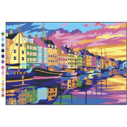 Kit Coloriage Mystère City Sunset 12 Marqueurs Acrylique Graph'It Go et 8 Cartes