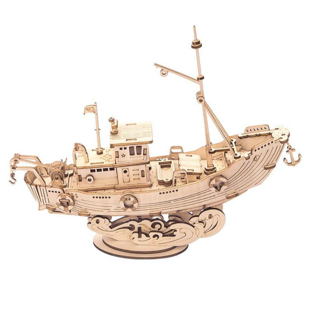 Maquette bateau de pêche en bois à construire