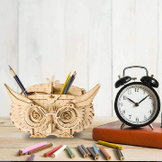 Maquette Bois Pot à Crayons Hibou 16.5 cm Puzzle 3D de 61 pièces TG405 Rolife