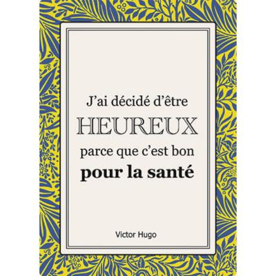 Carte postale Belles Citations Heureux Bon pour la Santé 15x21 cm Kiub