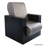 Le Fauteuil en carton Hadam pour adulte - Dcoration similicuir et papier ray gris