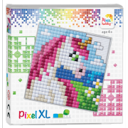 Kit Tableau en Pixels XL Tête de Licorne 12x12 cm 529 Pixels Pixel Hobby