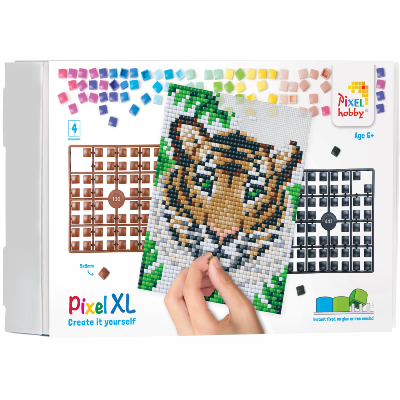 Kit Tableau en Pixels XL Tigre 20x25 cm 2000 Pixels XL Pixel Hobby