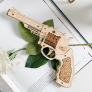 Maquette Bois Pistolet Corsac M60 24cm Puzzle 3D de 102 pièces LQ401 Rokr