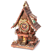 Maquette en bois Horloge à Coucou Colorée LC901C à fabriquer Rokr