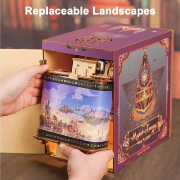 Kit Maquette Book Nook Cabine de Train Voyage Magique 22x16x22 cm TQ441 Magical Journey Miniature 3D ToneCheer