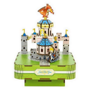 Kit Boîte à musique Chateau Dragon Princesse H18 cm Puzzle 3D Bois mécanisme à manivelle 115 pièces Tonecheer