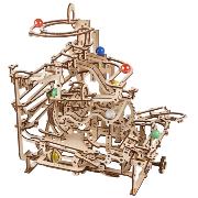 Ugears Maquette en bois Circuit à billes Palan à Etages 38cm 315 pièces 10 billes