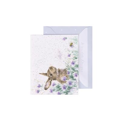 Carte miniature Lapin Abeille 9x7 cm Wrendale