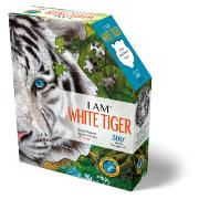 Puzzle en Forme Tête de Tigre blanc 300 pièces 40x40 cm I AM Mini Madd Capp