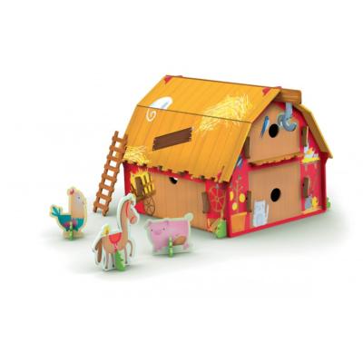 La Ferme en carton à construire Maquette 3D et Livre Sassi Junior