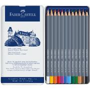 Crayons de couleur Aquarellables Goldfaber Boîte métal 12 couleurs Faber Castell