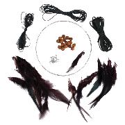 Attrape rêves Cercle Noir Diamètre 15.5 cm Kit de Fabrication