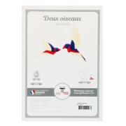 Kit de pliage Prédécoupé 2 Oiseaux Bleu Rouge et Beige Agent Paper