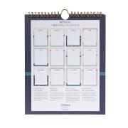 Calendrier perpétuel d'anniversaires Birthday Calendar Bleu ArteBene