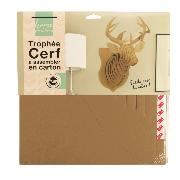 Trophée mural Tête de Cerf en Carton à construire 31 x 54 x 30 cm