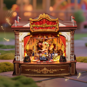 Kit Maquette Théâtre Carnaval des Animaux 22x18x22 cm Boite à Musique TTCB501 Cutebee
