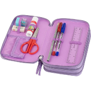 Trousse à 3 compartiments Garnie 3 zips Licorne Faber Castell