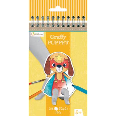 Carnet Marionnettes à doigts Super Heros Graffy Puppet