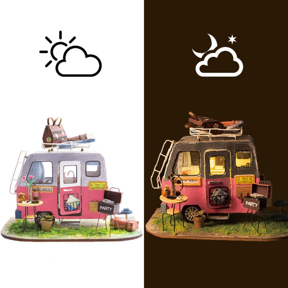Kit Maquette 3D Caravane à fabriquer Happy Camper