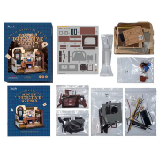 Kit Maquette Bois Miniature Mose's Detective Agency 13x16x20 cm DG157 Rolife