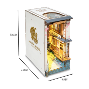 Kit Maquette Serre-livre Ruelle 3D miniature à fabriquer Sakura Densya 19x11x22 cm Bookshelf insert