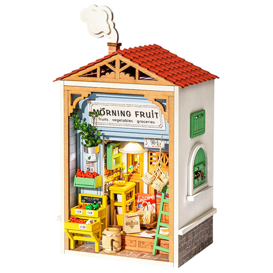 Kit Maquette Bois Ville miniature Boutique Primeur Morning Fruit