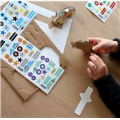 Kit créatif 6 voitures à construire avec stickers