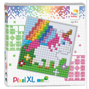 Kit Tableau en Pixels XL Licorne Arc-en-ciel 12x12 cm 529 Pixels Pixel Hobby