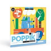 Mes premières Gommettes 6 cartes Ville 96 Stickers 2 ans Poppik