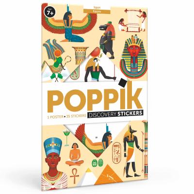 Poster Géant Découverte Egypte 35 Stickers 7 ans et + Poppik