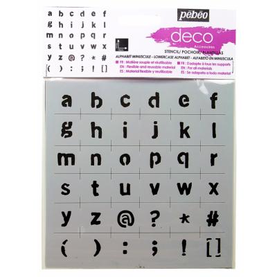 Pochoir déco Motif Alphabet Minuscule 15x15 cm Pébéo