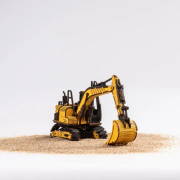 Maquette Engin Chantier Pelleteuse Excavateur 21cm Puzzle 3D 395 pièces TG508K Rokr