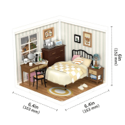 Kit Maquette Super Creator Chambre DW009 Sweet Dream Bedroom 95 pièces Rolife