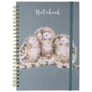 Carnet à spirales Trois Chouettes 21x30 200p  ligné Wrendale