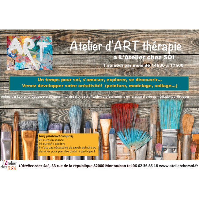 Atelier mensuel Art Thérapie avec Laurence du HangArt 2021-2022